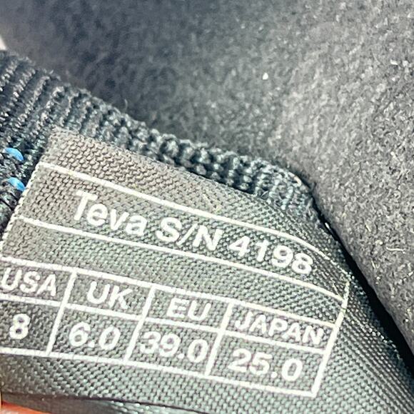 Teva Mush II Black Lightweight Comfort Flip Flops Sandals 4198 Women’s Size 8 - Picture 7 of 8